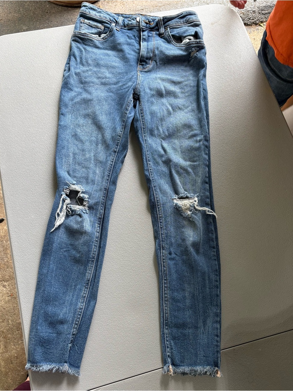 No Boundaries Women's Light Blue Ripped Skinny Jeans
